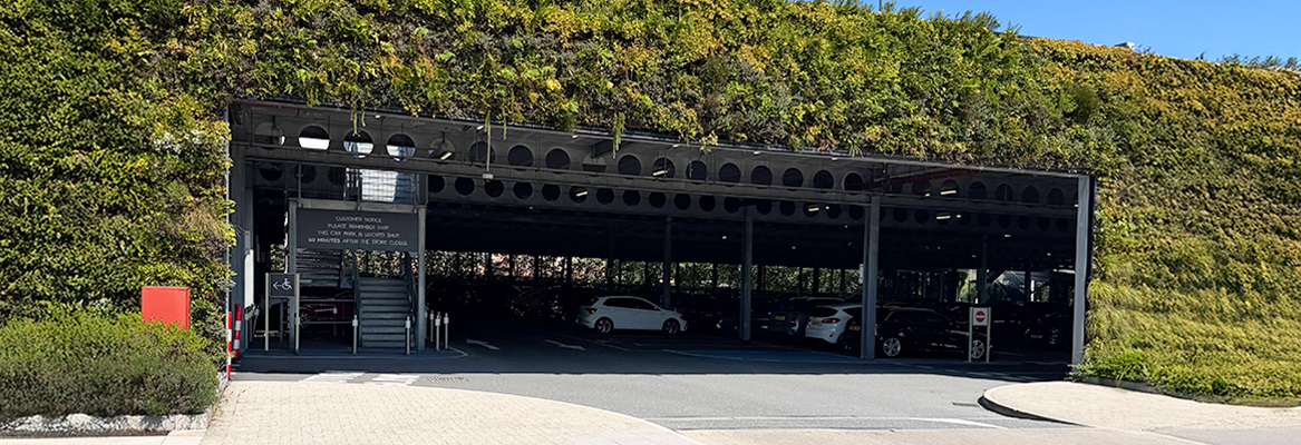 Clean and well maintained underground car park