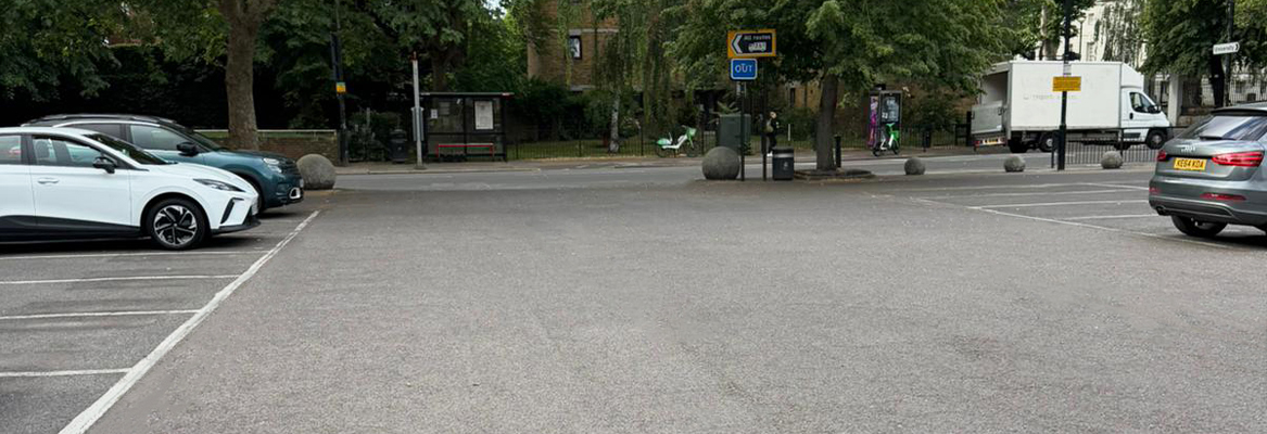 Car park with well maintained surfaces