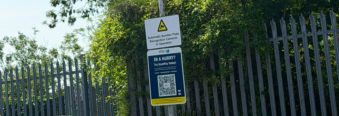 Clear signage advising automatic number plate recognition cameras are in operation